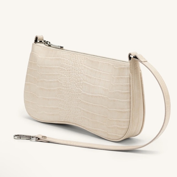JW PEI Ivory Croc-Embossed ‘EVA’ Baguette Shoulder Bag - Picture 2 of 16